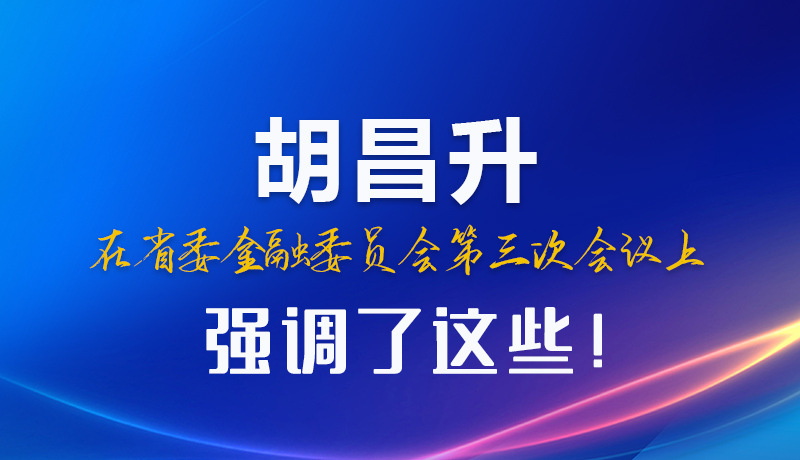 圖解|胡昌升在省委金融委員會(huì)第三次會(huì)議上強(qiáng)調(diào)了這些！