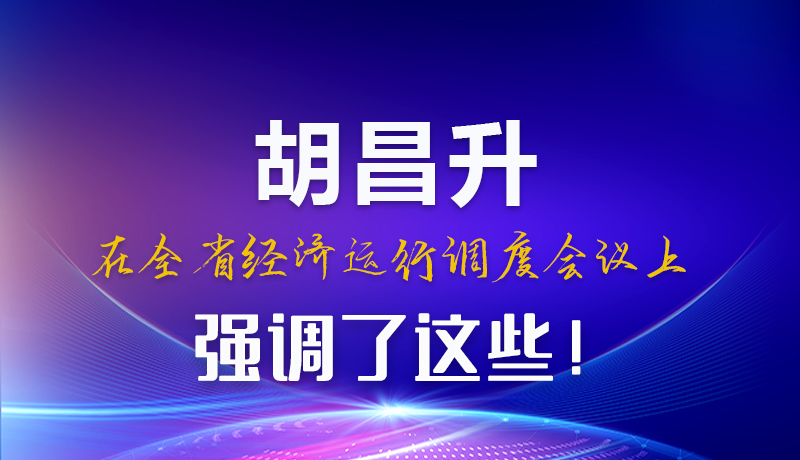 圖解|胡昌升在全省經(jīng)濟(jì)運(yùn)行調(diào)度會(huì)議上強(qiáng)調(diào)了這些！